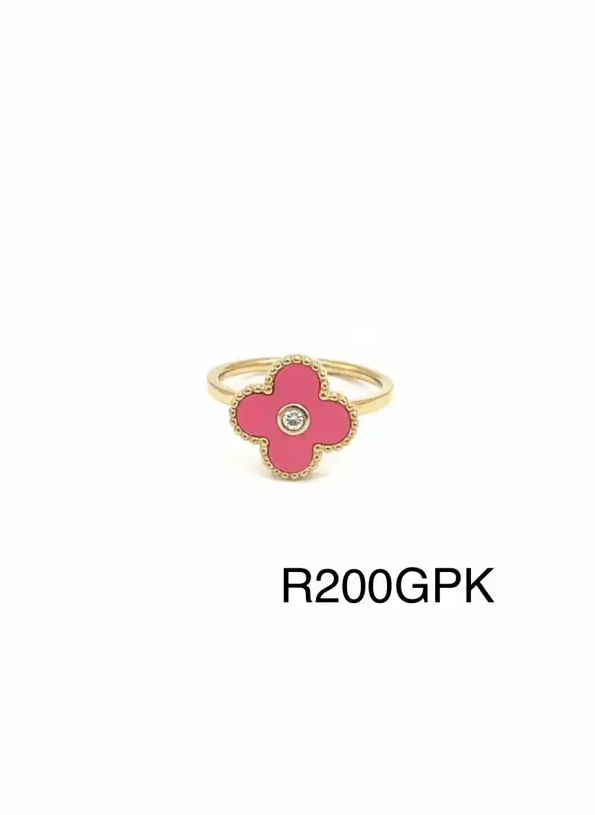 RING STAINLESS STEEL BESTIE R200 GOLD/ PINK