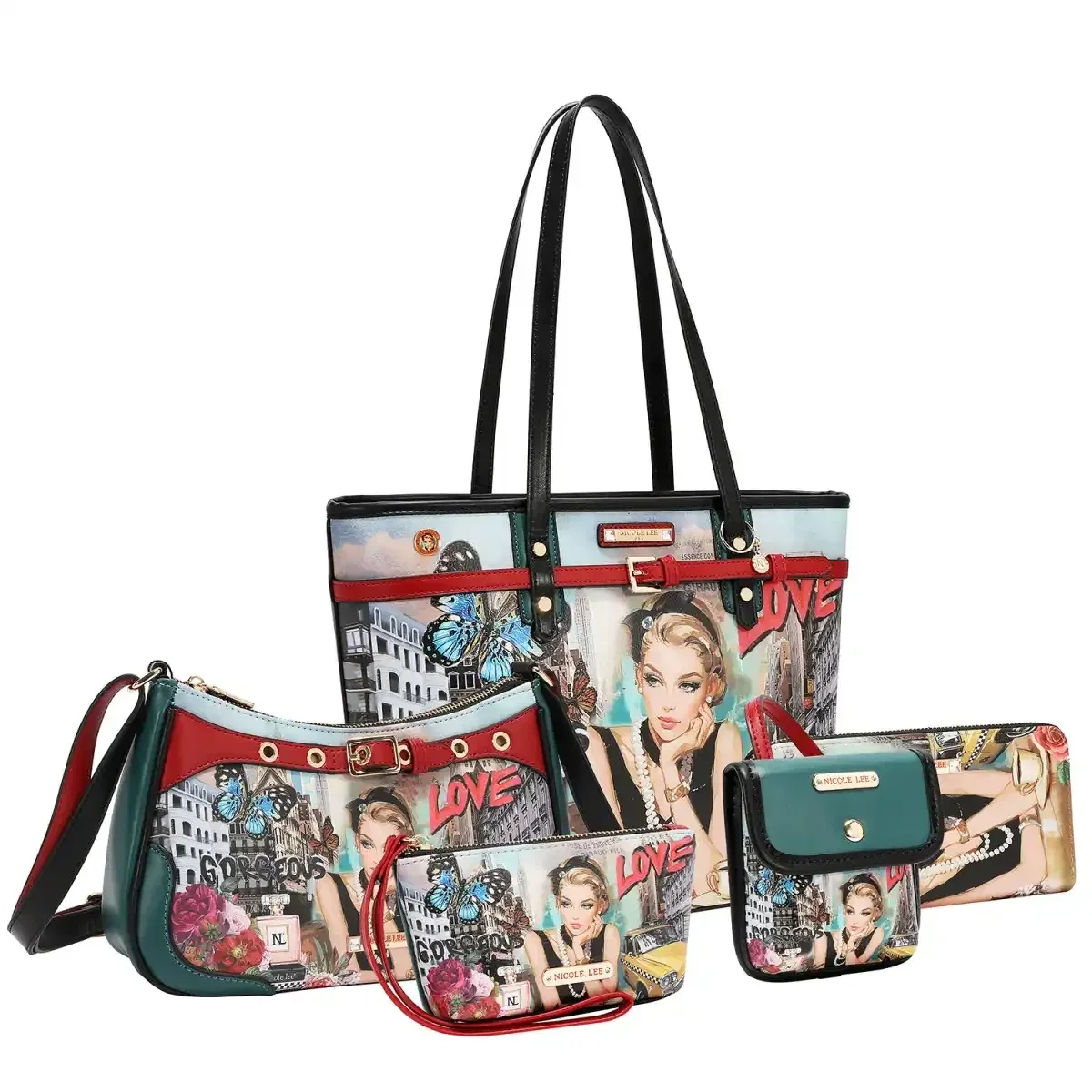 CARTERA NICOLE LEE 5PC SET 17459 SABINA IMAGINES
