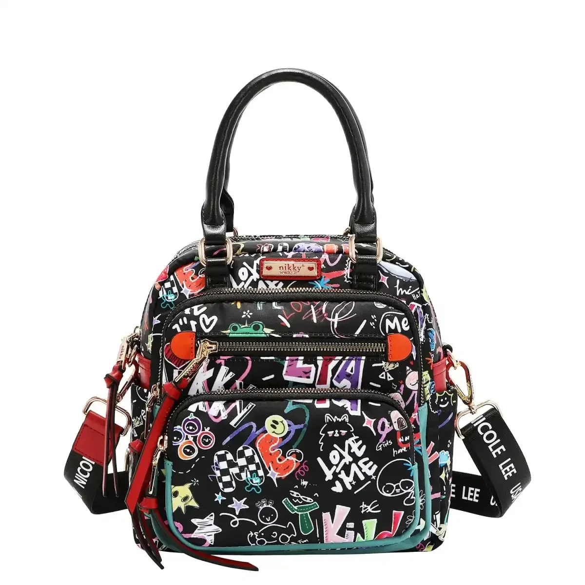 CARTERA NIKKY DOME NK13144 JUST FOR FUN BLACK