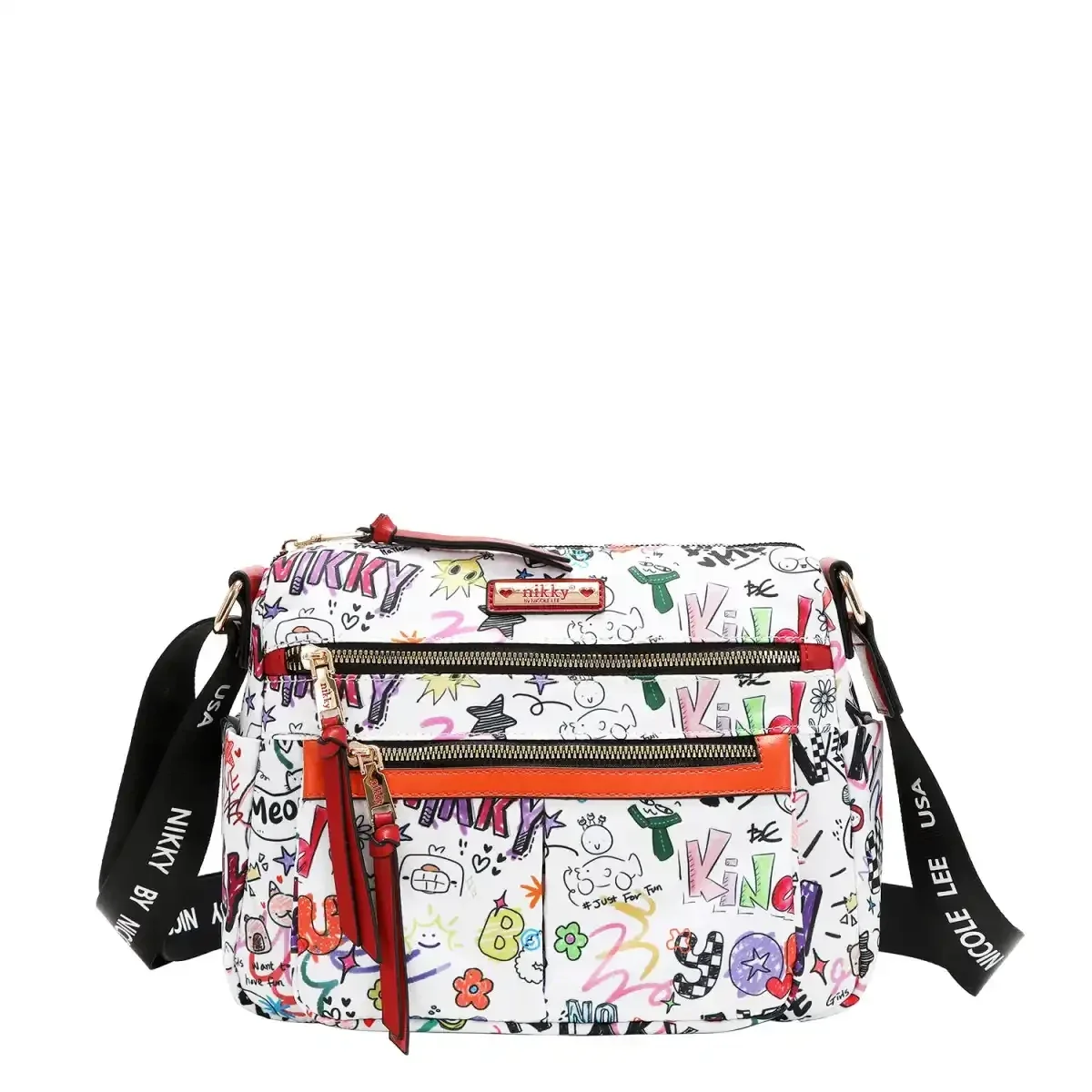 CARTERA NIKKY MESSENGER NK13146 JUST FOR FUN WHITE