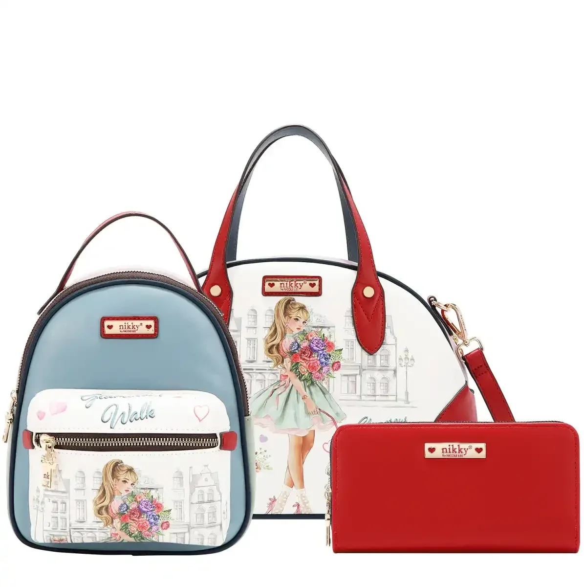 BACKPACK NIKKY SET 3PC NK13247 GLAMOROUS WALK