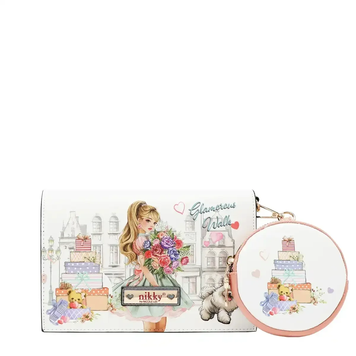 CARTERA NIKKY CROSSBODY NK25057 GLAMOROUS WALK WHITE