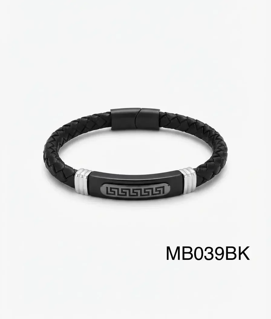 STAINLESS STEEL BRAZALETE MEN MB039 BLACK