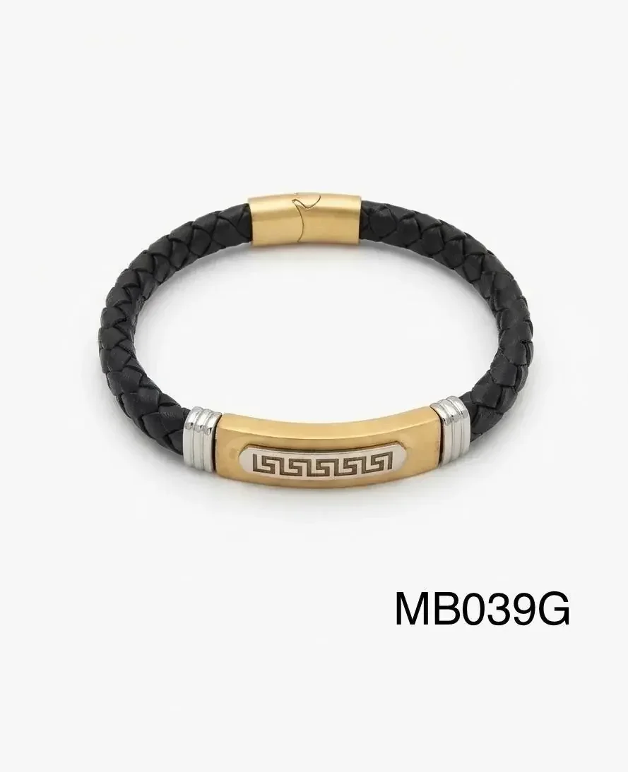 STAINLESS STEEL BRAZALETE MEN MB039 GOLD