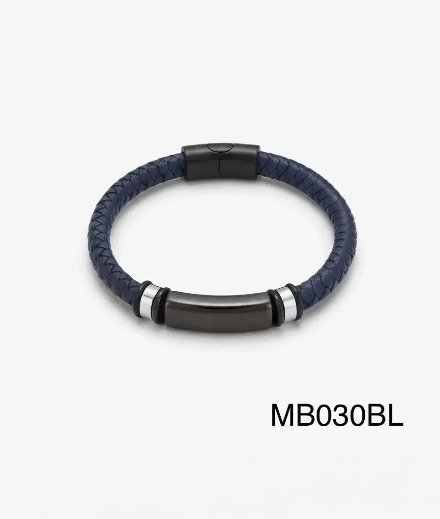 STAINLESS STEEL BRAZALETE MEN MB030 BLUE