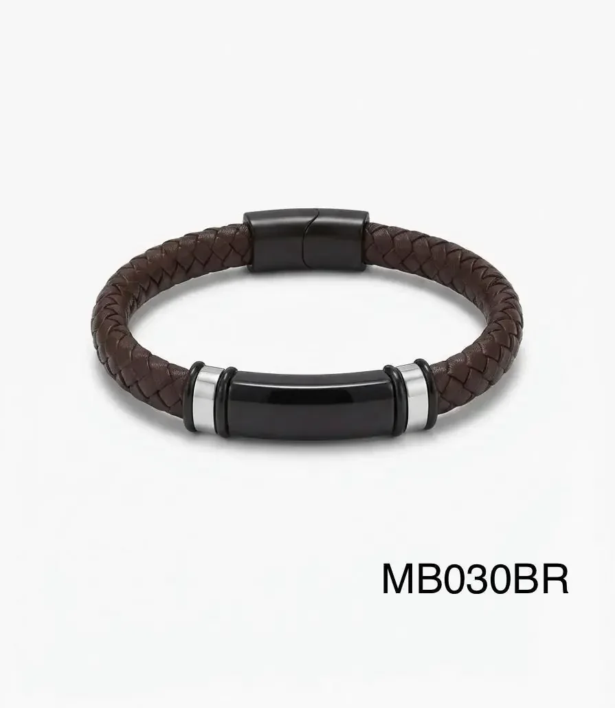 STAINLESS STEEL BRAZALETE MEN MB030 BROWN