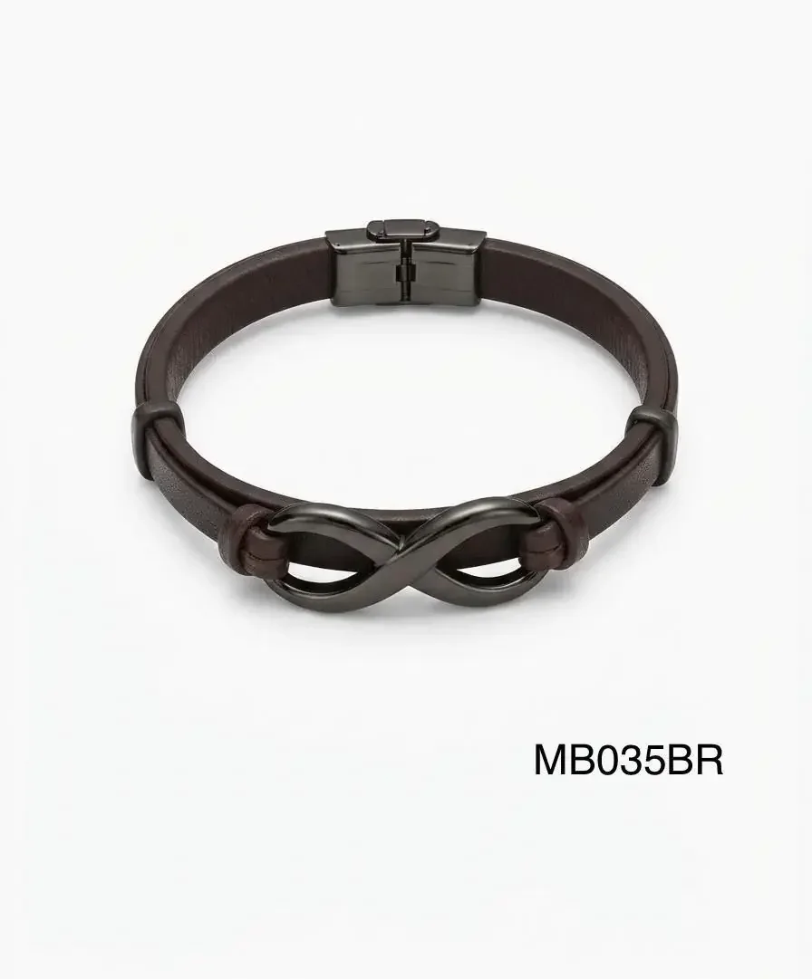 STAINLESS STEEL BRAZALETE MEN MB035 BROWN