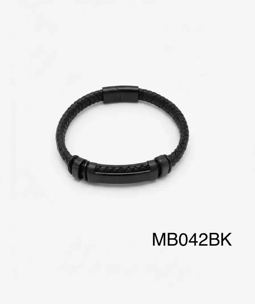 STAINLESS STEEL BRAZALETE MEN MB042 BLACK