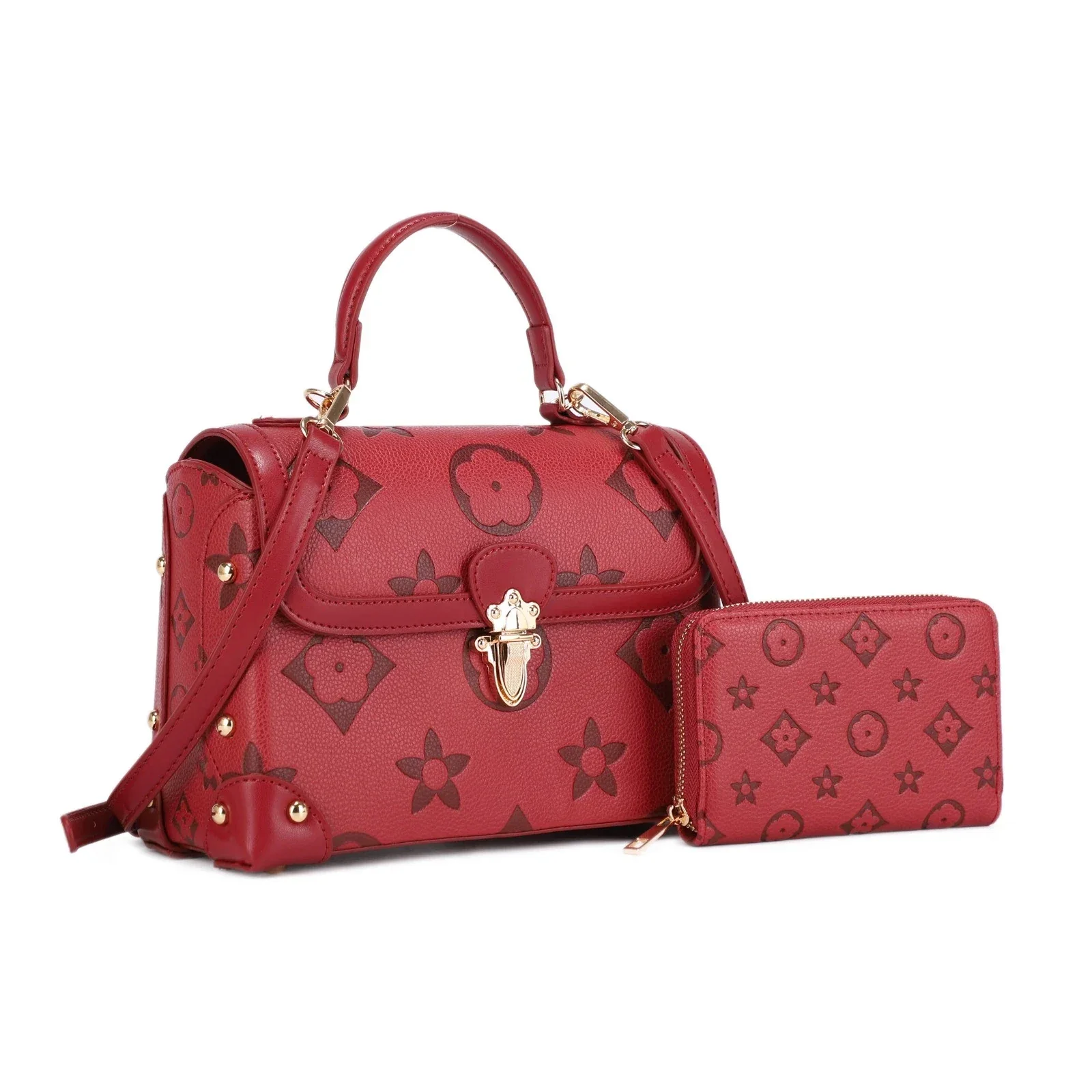 CARTERA FASHION SET 2PCS 5721 BURGUNDY