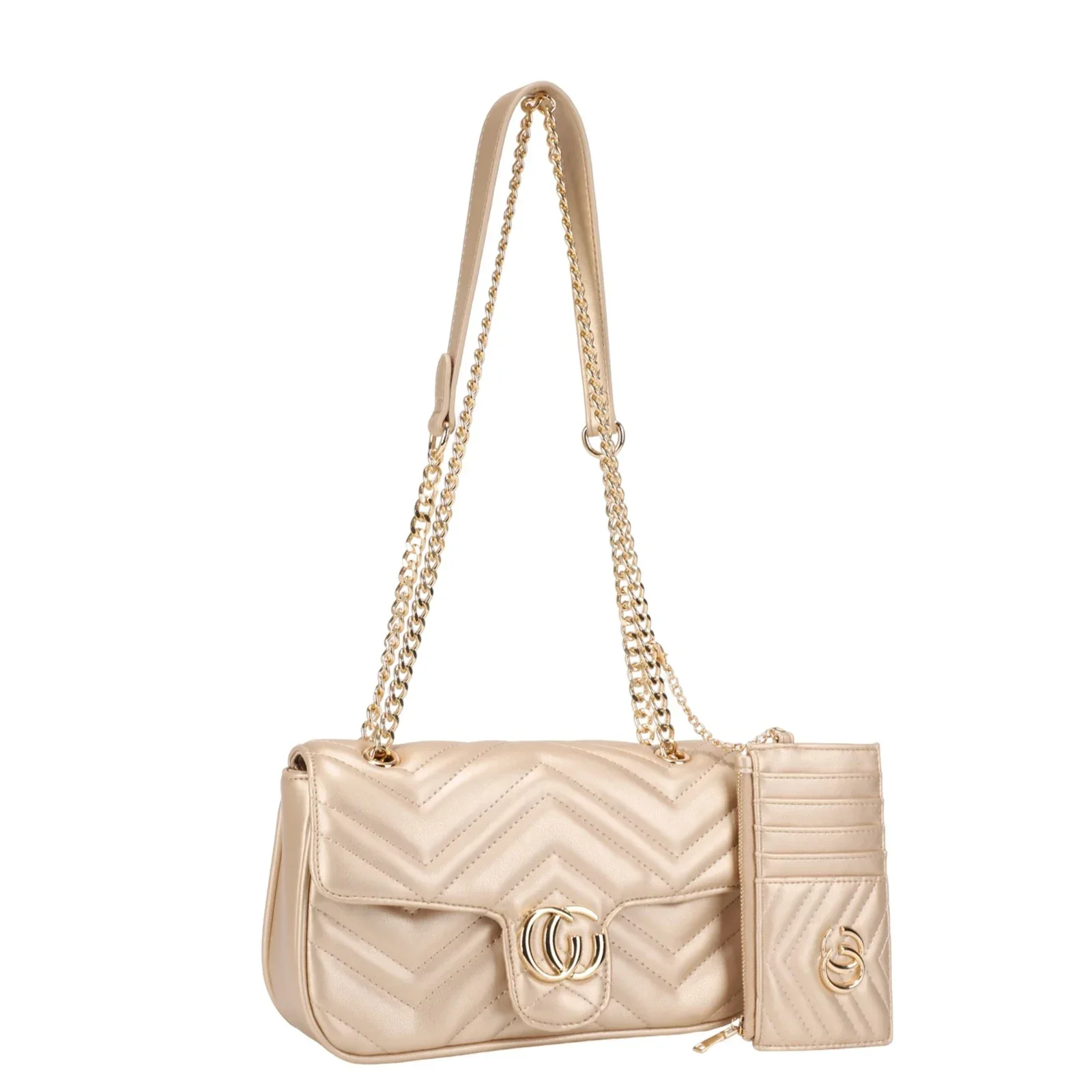 CARTERA FASHION SET 2PCS 20760 LIGHT GOLD