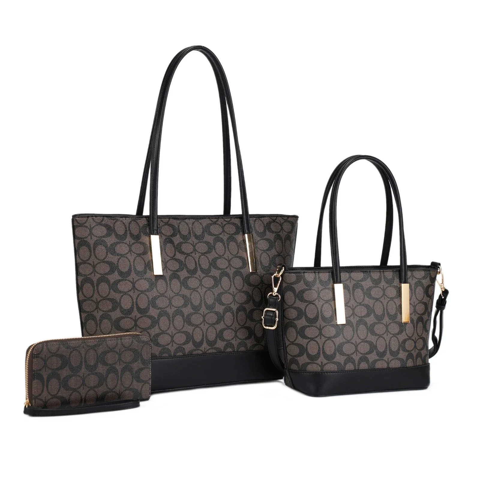 CARTERA FASHION SET 3PCS 31960 COFFEE / BLACK