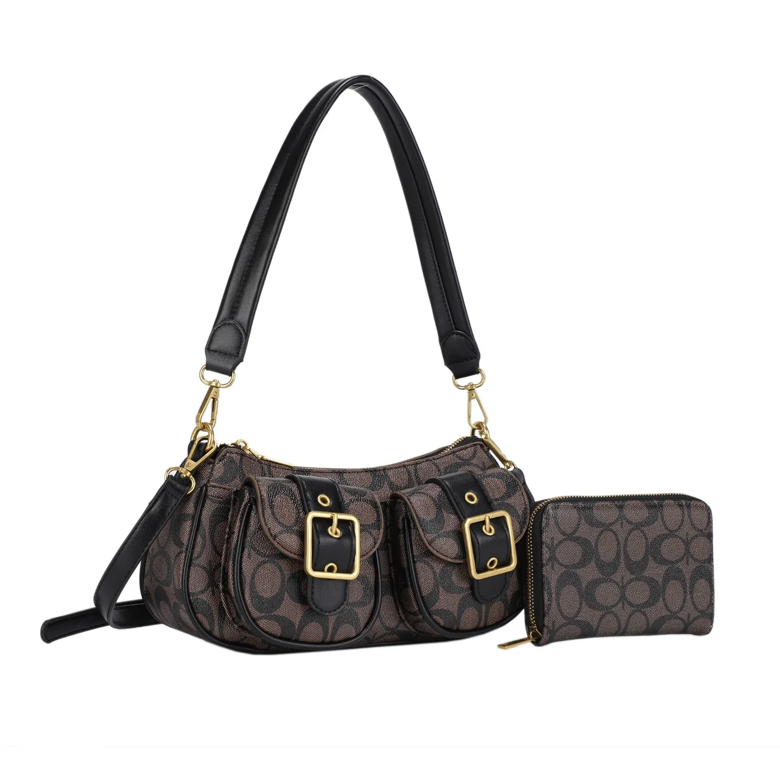 CARTERA FASHION SET 2PCS 5702 COFFEE / BLACK