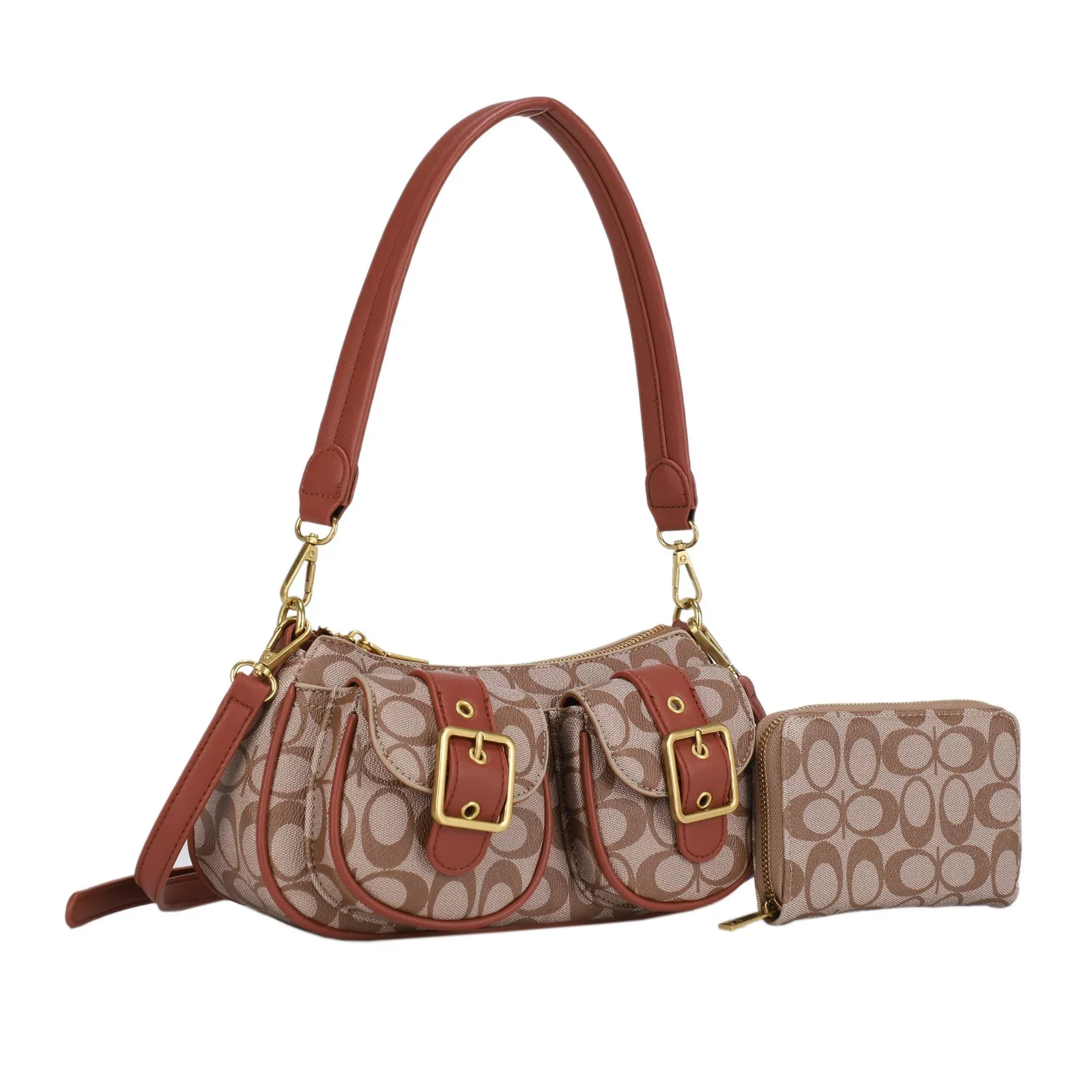 CARTERA FASHION SET 2PCS 5702 BROWN / BROWN