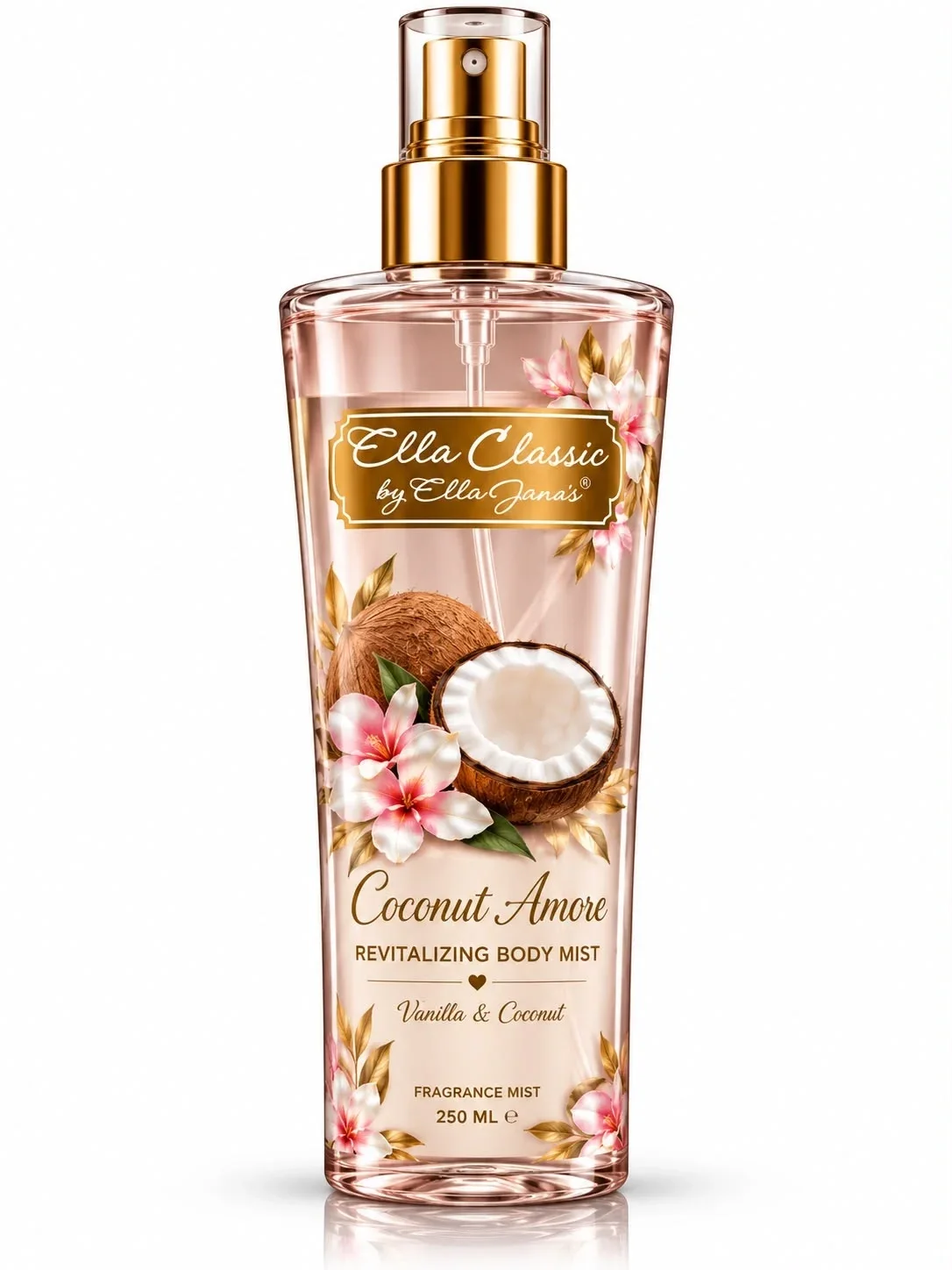 BODY MIST ELLA CLASSIC COCONUT AMOR CHARM  W 8.1 OZ