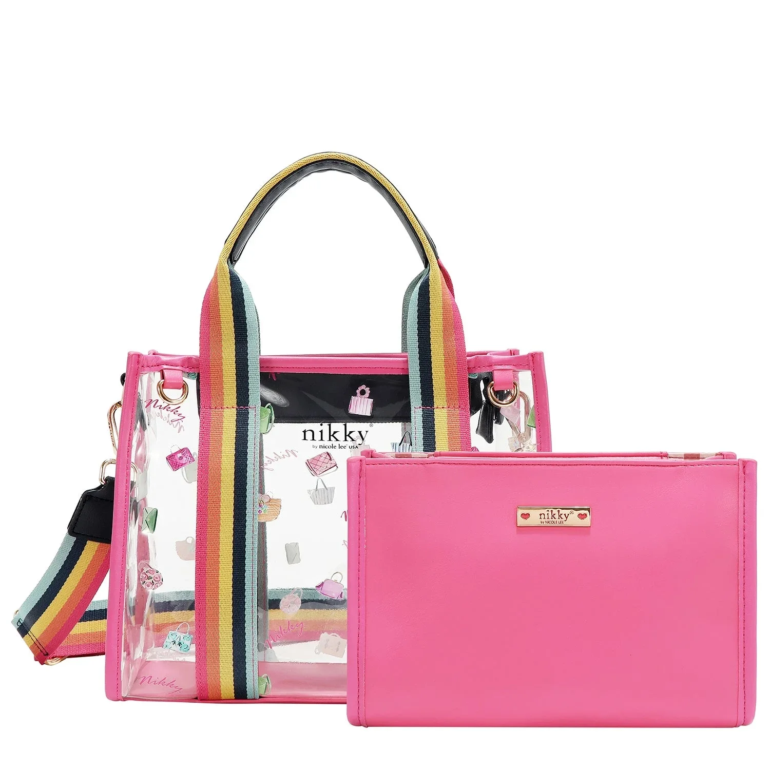 CARTERA NIKKY CLEAR RAINBOW TOTE NK13225 RAINBOW