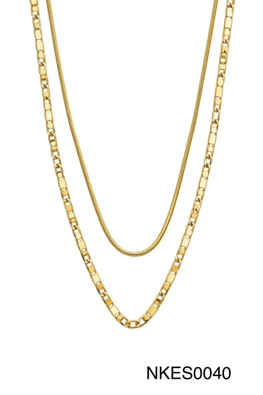 NECKLACE STAINLESS STEEL GOLD NKES0040