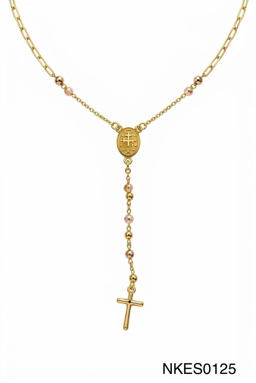 NECKLACE STAINLESS STEEL GOLD NKES0125