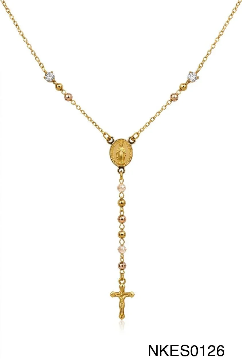 NECKLACE STAINLESS STEEL GOLD NKES0126