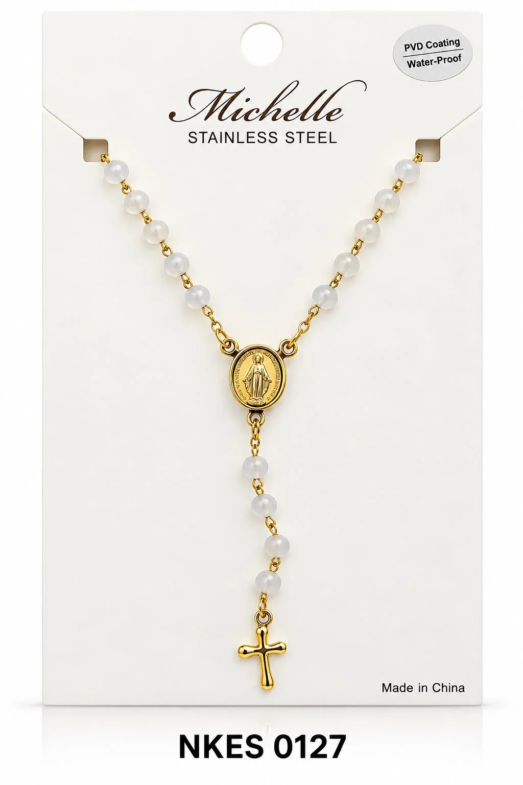 NECKLACE STAINLESS STEEL GOLD NKES0127