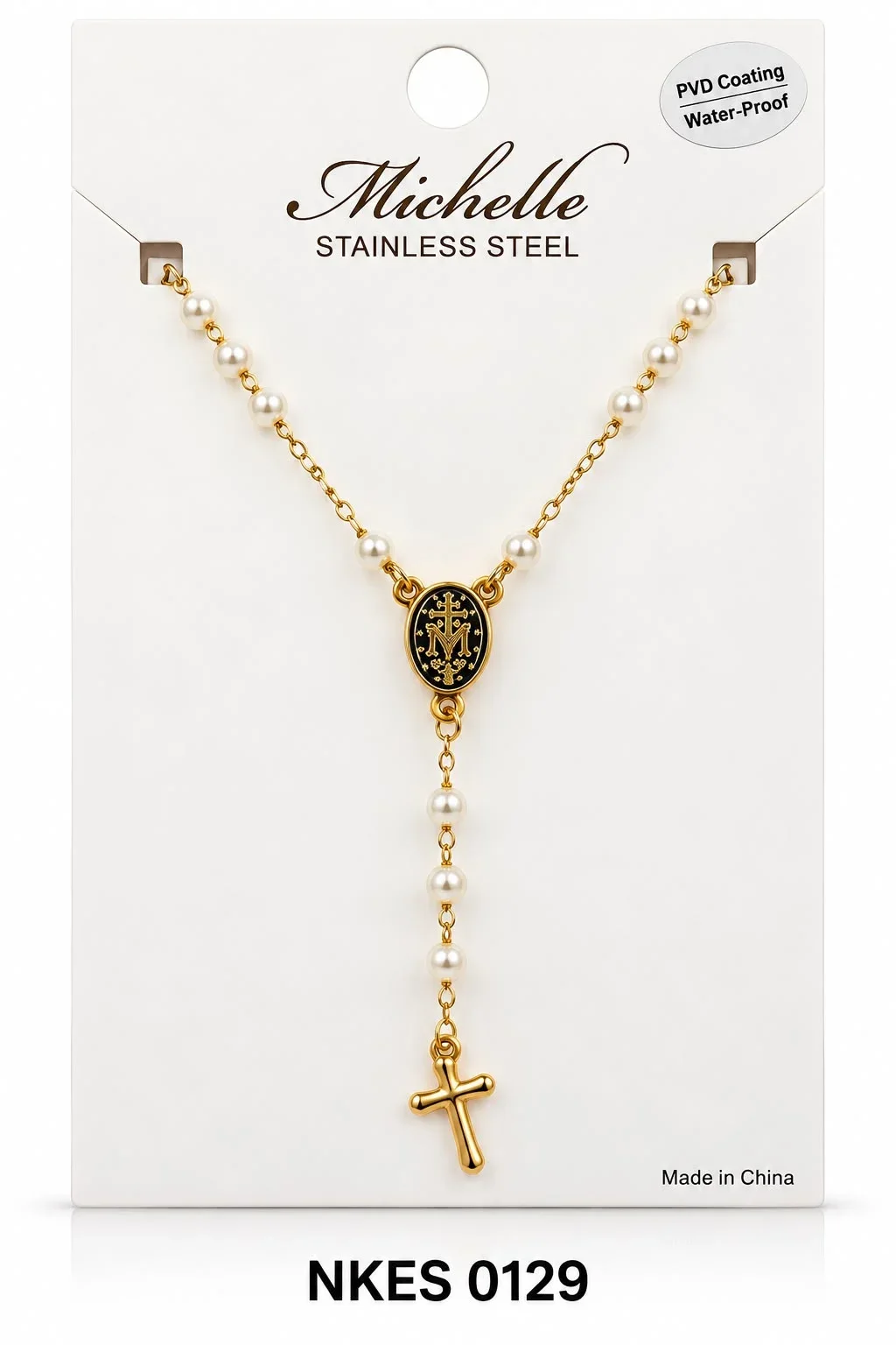 NECKLACE STAINLESS STEEL GOLD NKES0129