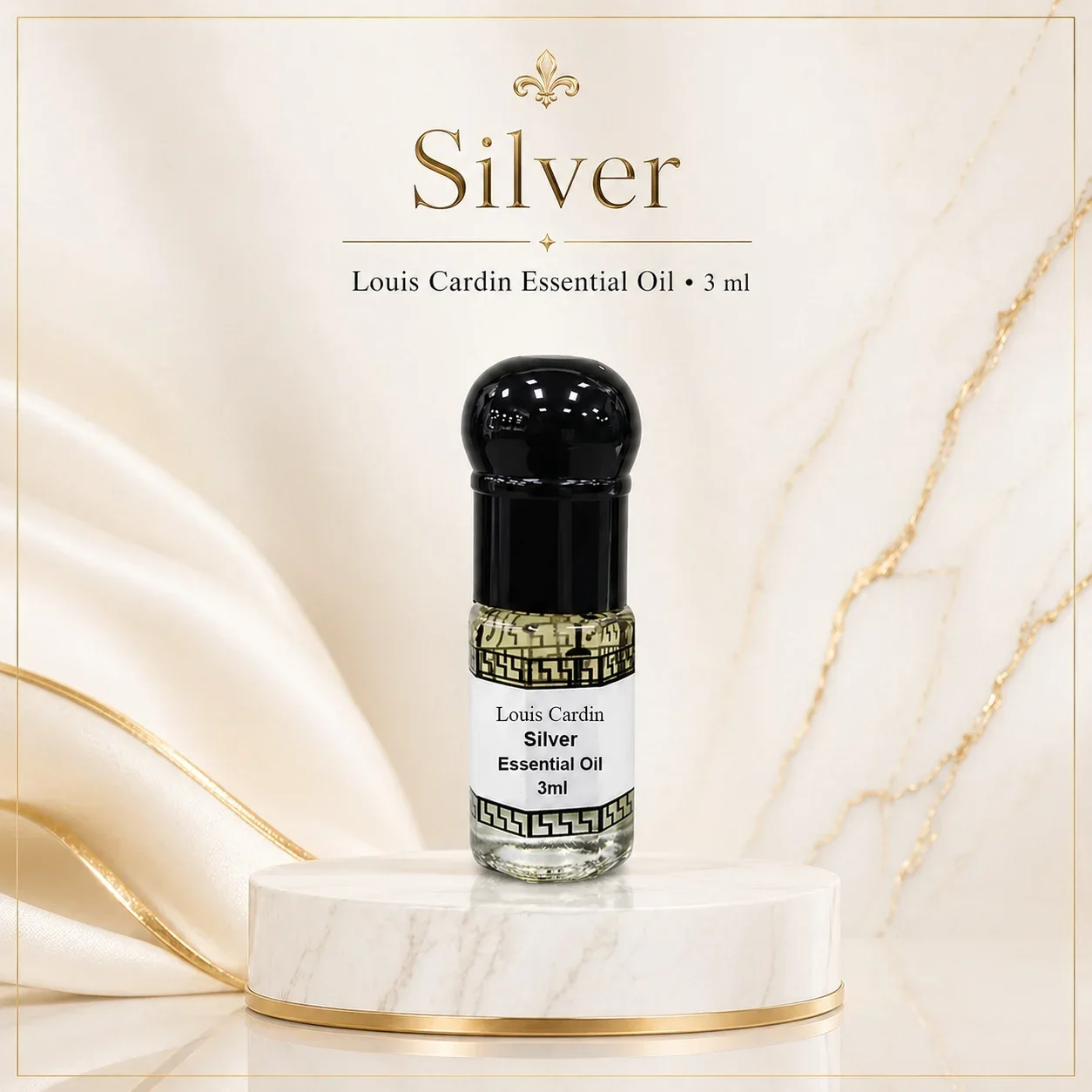 Louis Cardin Silver Homme Essential Oil Roll-on 3ml
