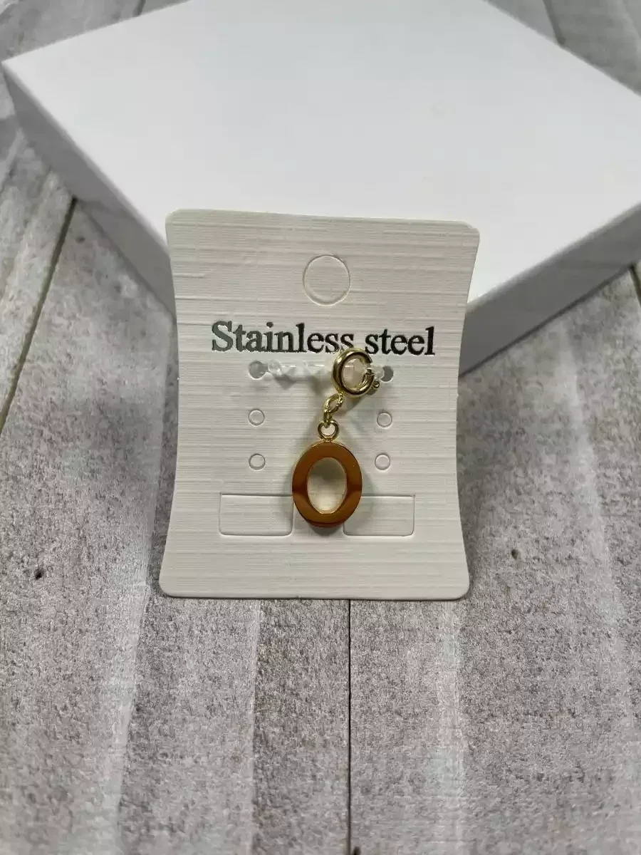 STAINLESS STEEL CHARMS LETTERS O