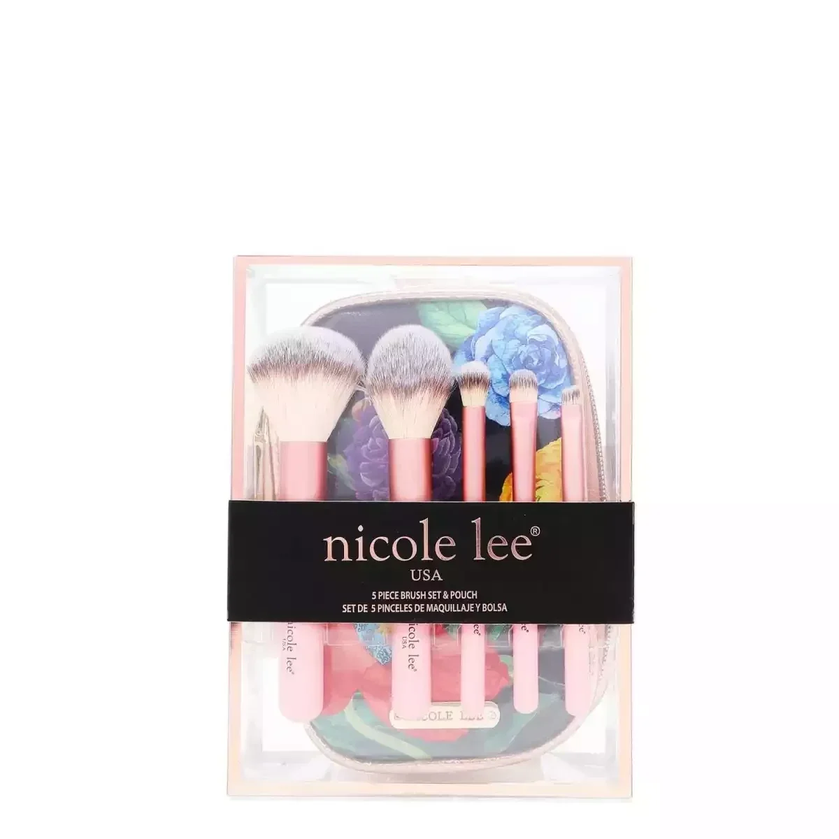 NICOLE LEE MAKEUP BRUSH SET WIHT POUCH 7403 BE MY VALENTINE