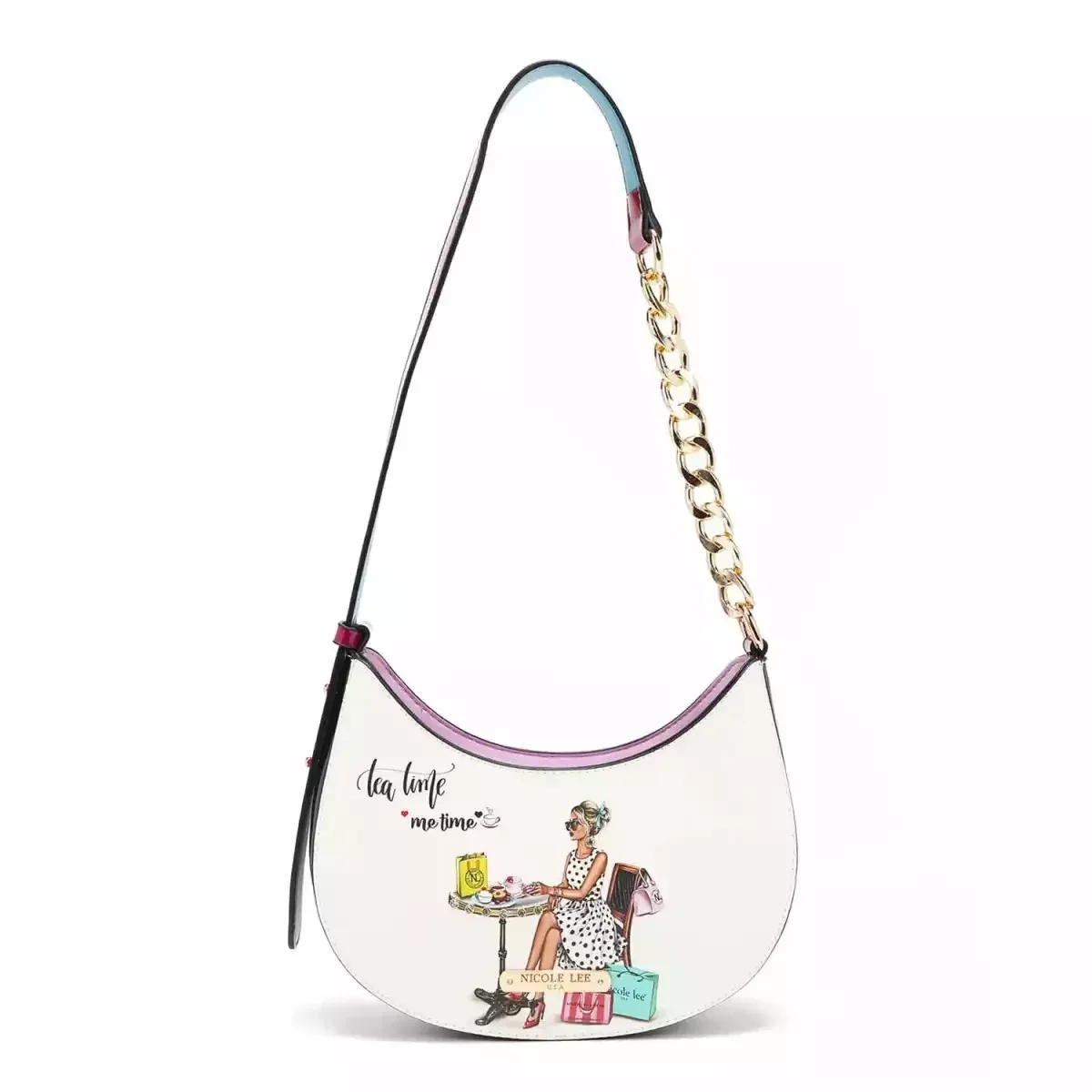 CARTERA NICOLE LEE CHAIN SHOULDER BAG 16497 TEA TIME ME TIME