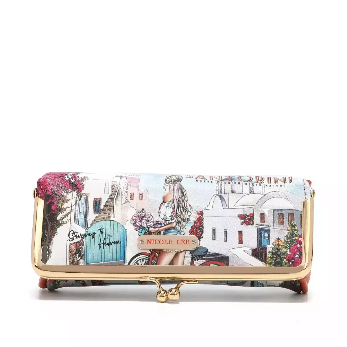 CARTERA NICOLE LEE KISS LOCK MAKEUP CASE 7304 STAIRWAY TO HEAVEN