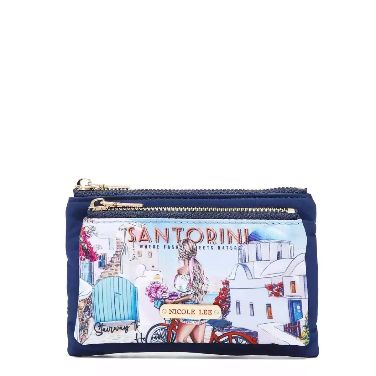 CARTERA NICOLE LEE SMALL NYLON WALLET POUCH 6904 STAIRWAY TO HEAVEN