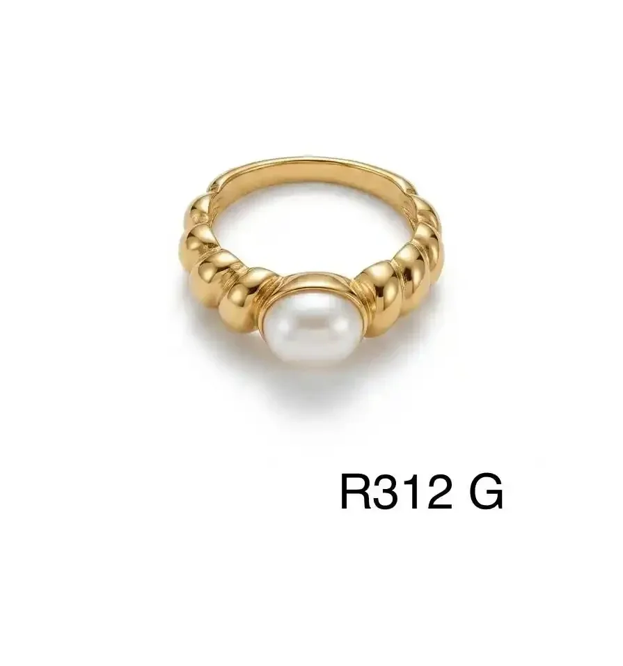 RING STAINLESS STEEL GOLD R312