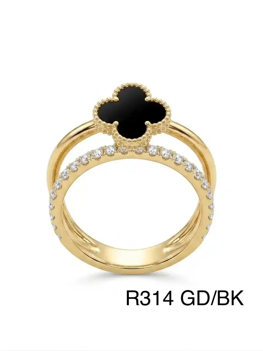 RING STAINLESS STEEL BLACK R314