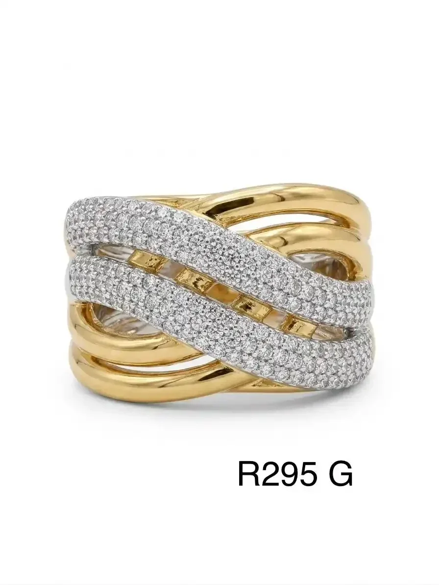 RING STAINLESS STEEL GOLD R295