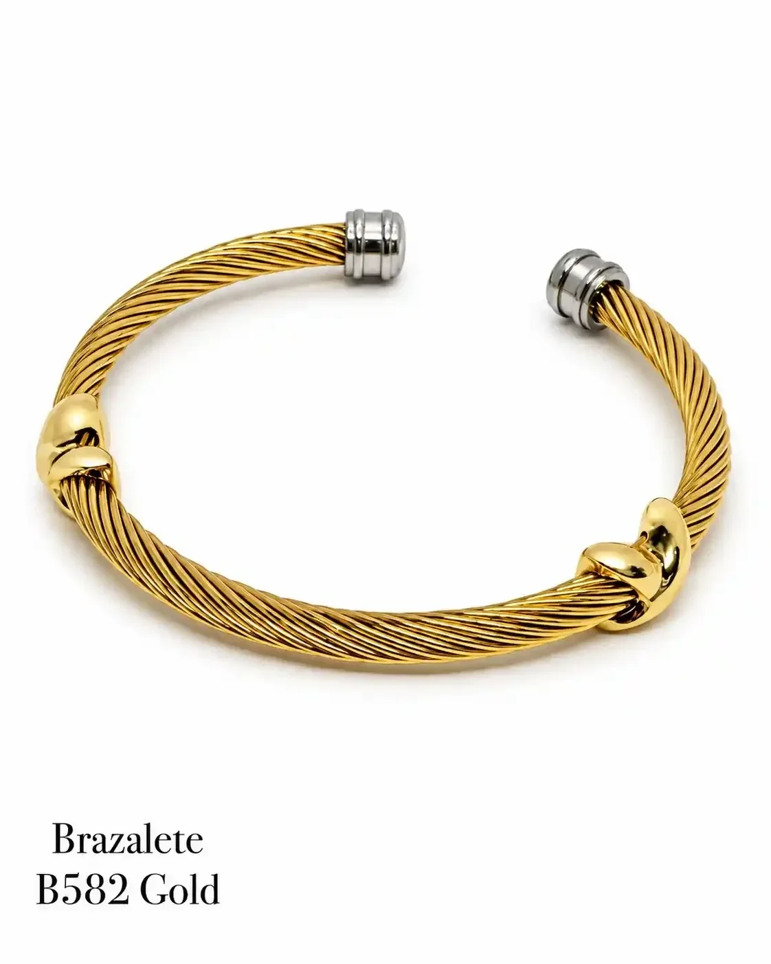STAINLESS STEEL BRAZALETE B582 GOLD