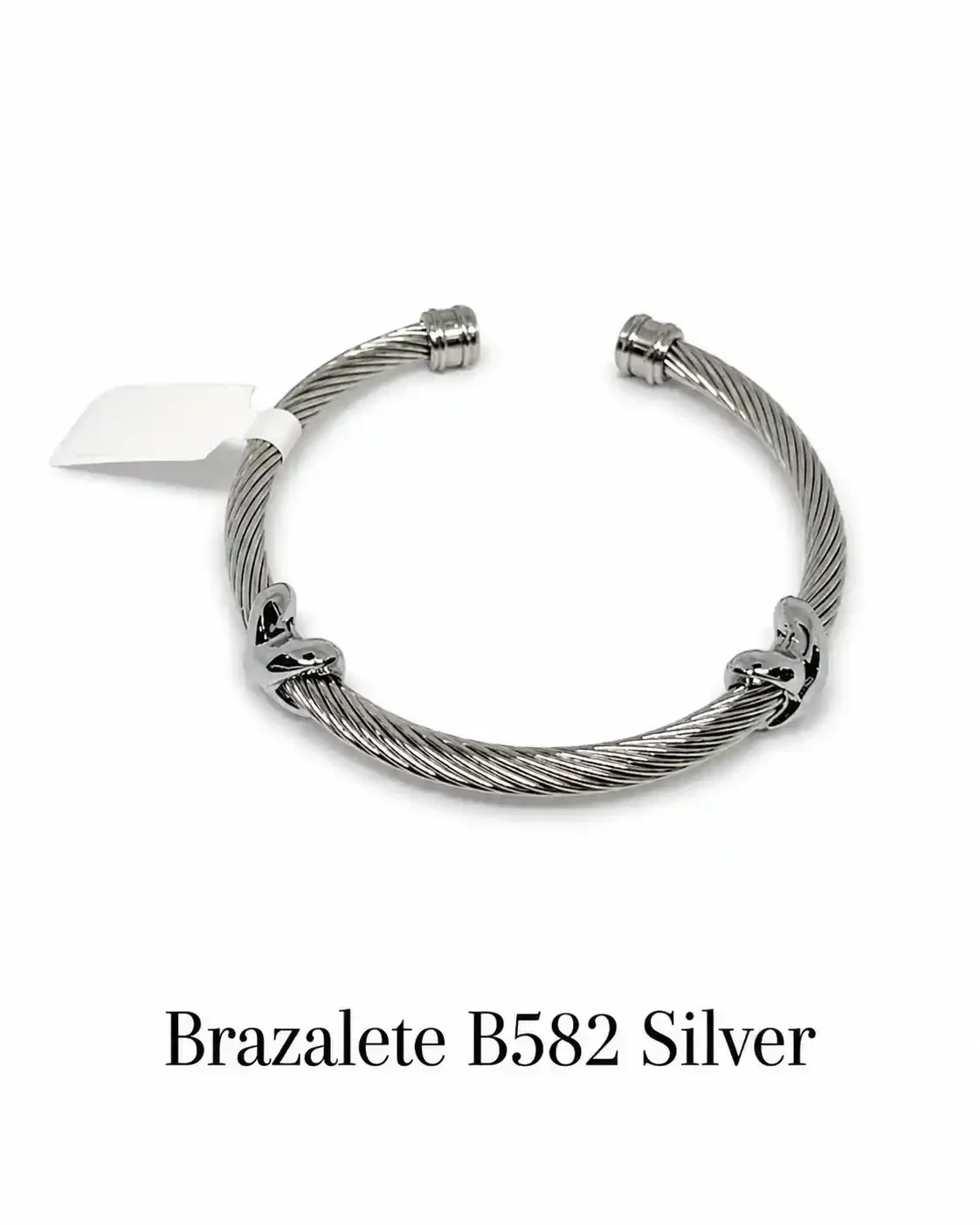 STAINLESS STEEL BRAZALETE B582 SILVER