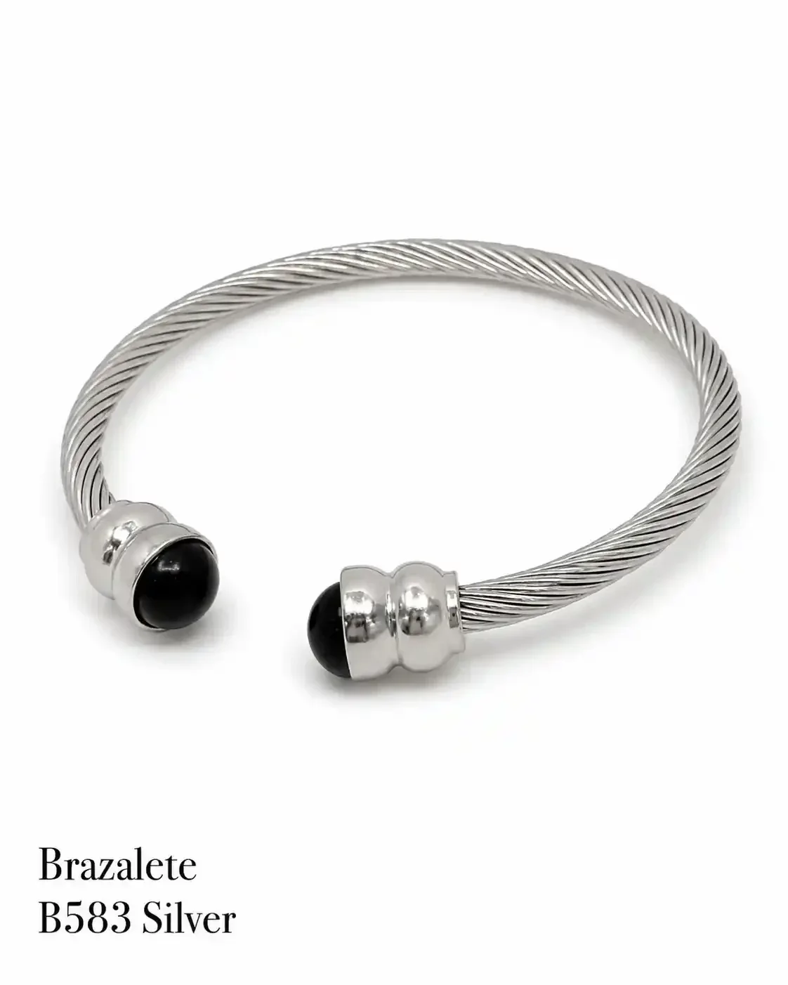 STAINLESS STEEL BRAZALETE SILVER B583
