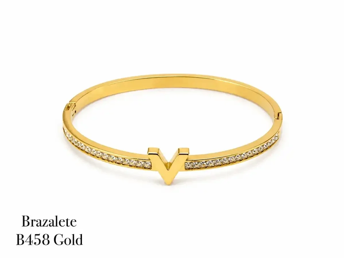 STAINLESS STEEL BRAZALETE GOLD B458
