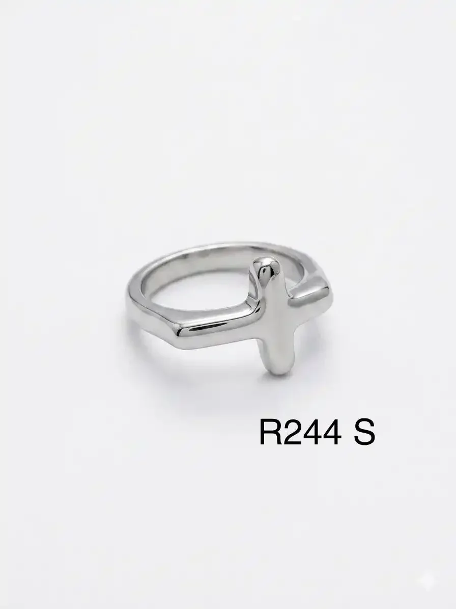 RING STAINLESS STEEL SILVER R244