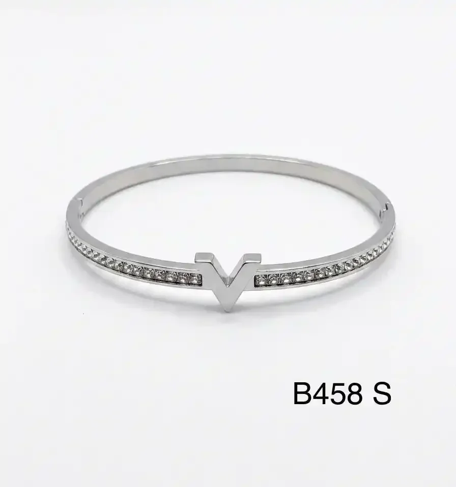 STAINLESS STEEL BRAZALETE SILVER B458
