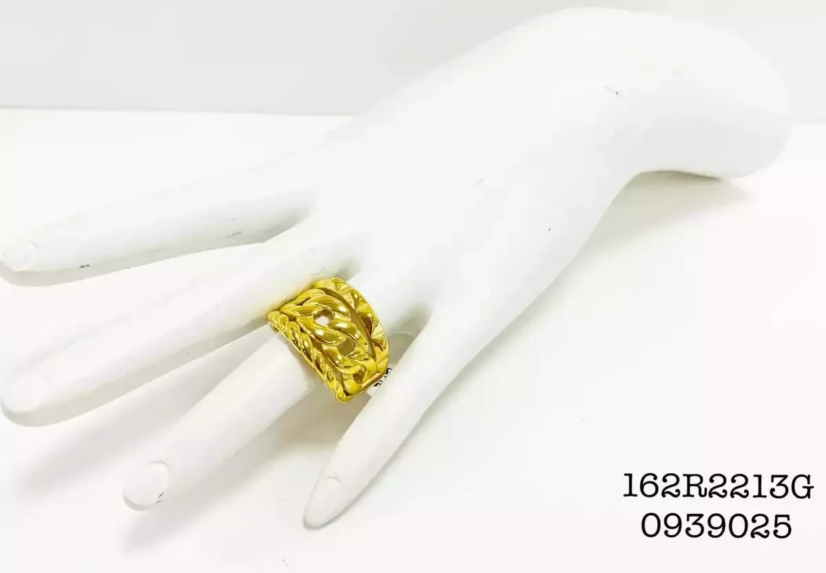 RING STAINLESS STEEL GOLD 162R2213G