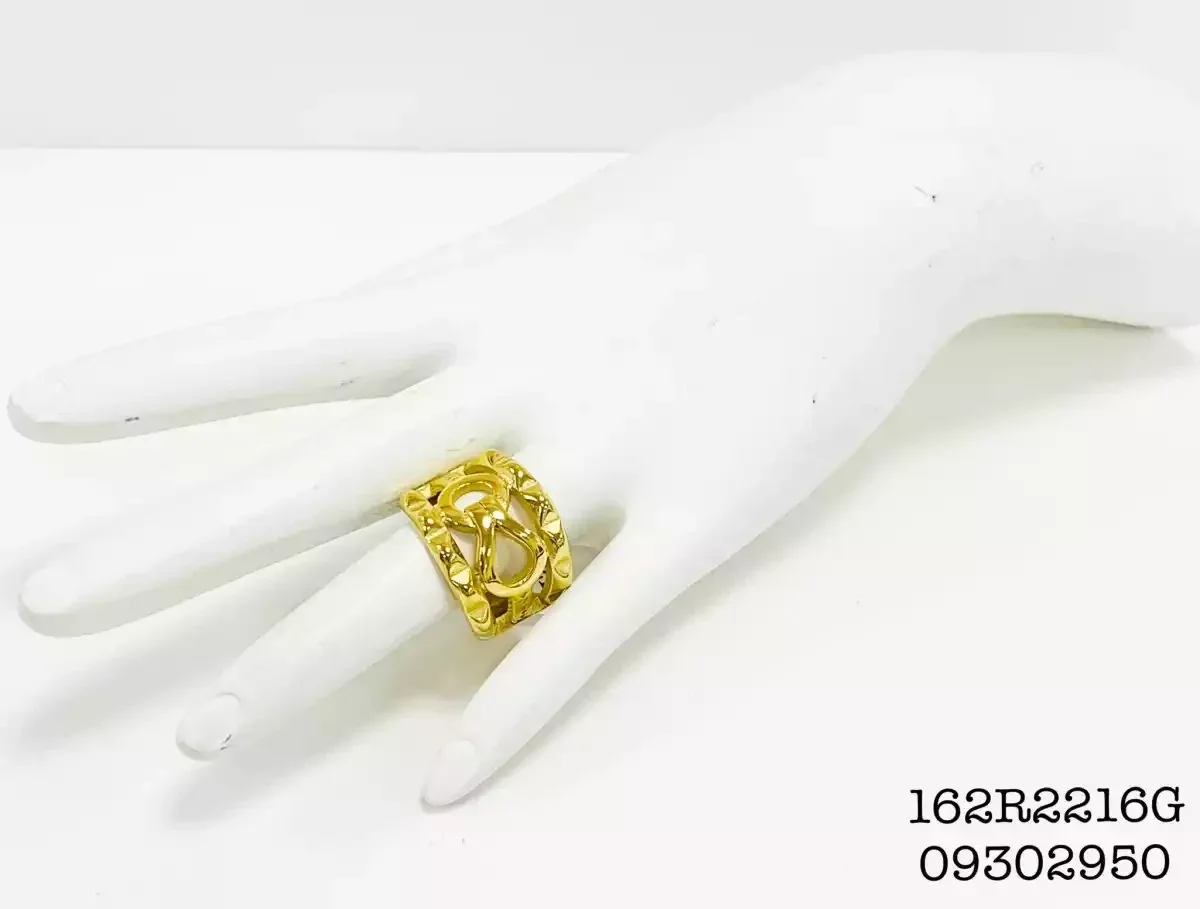RING STAINLESS STEEL GOLD 162R2216G
