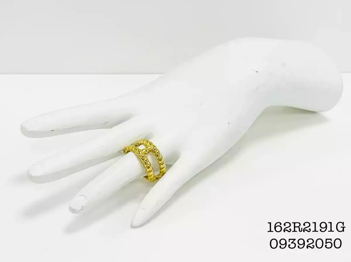 RING STAINLESS STEEL GOLD 162R2191G