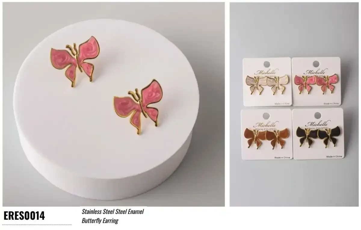 EARRING STAINLESS STEEL GOLD ERES0014 SURTIDO