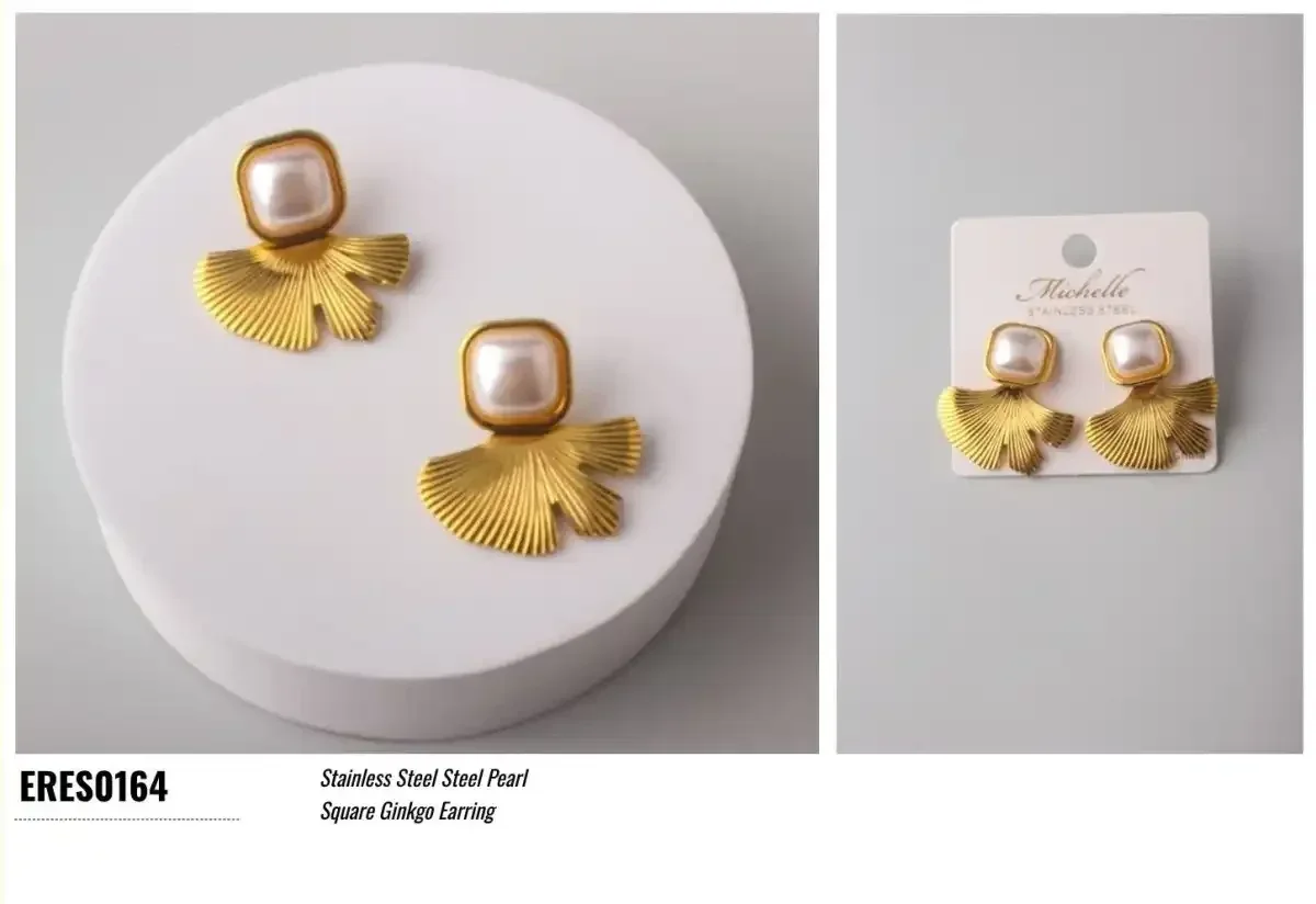 EARRING STAINLESS STEEL GOLD ERES0164