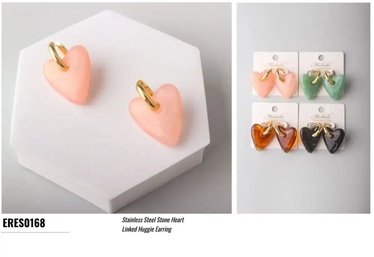 EARRING STAINLESS STEEL GOLD ERES0168 SURTIDO