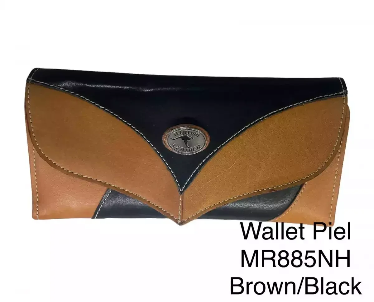 WALLET PIEL MR885NH BROWN BLACK