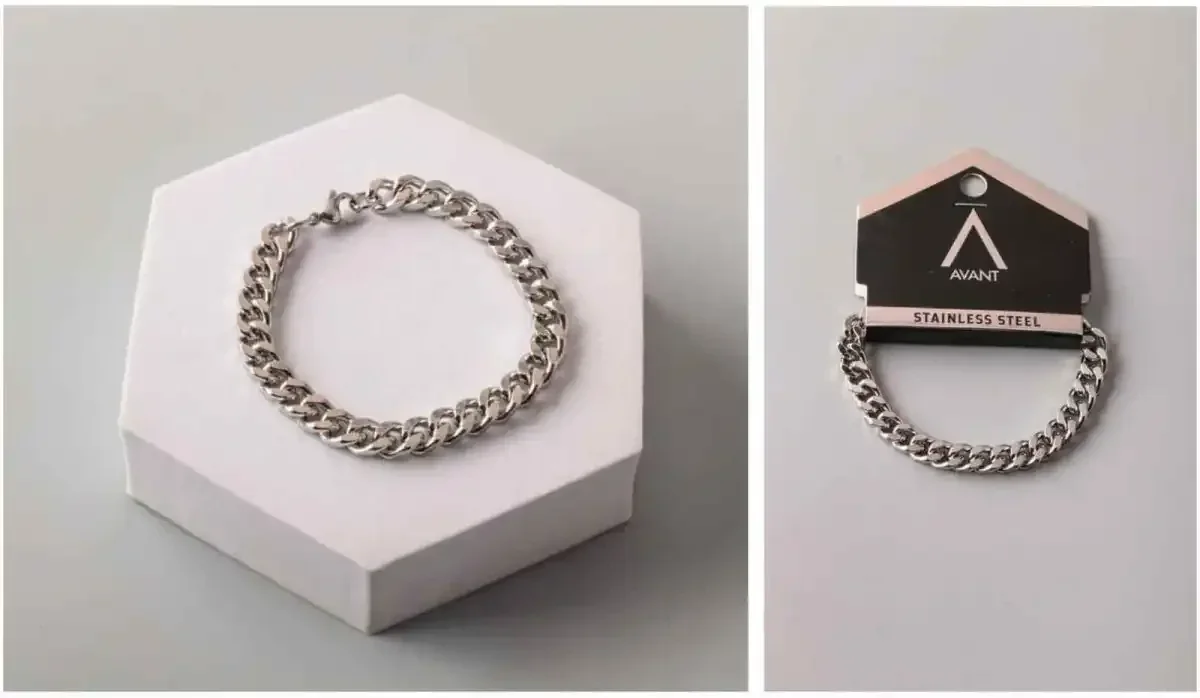 BRAZALETE STAINLESS STEEL SILVER  BLES0005