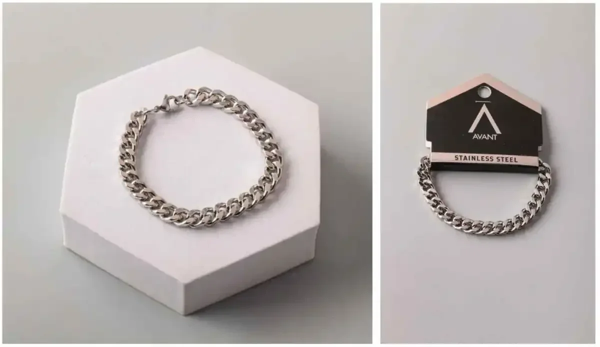 BRAZALETE STAINLESS STEEL SILVER  BLES0006