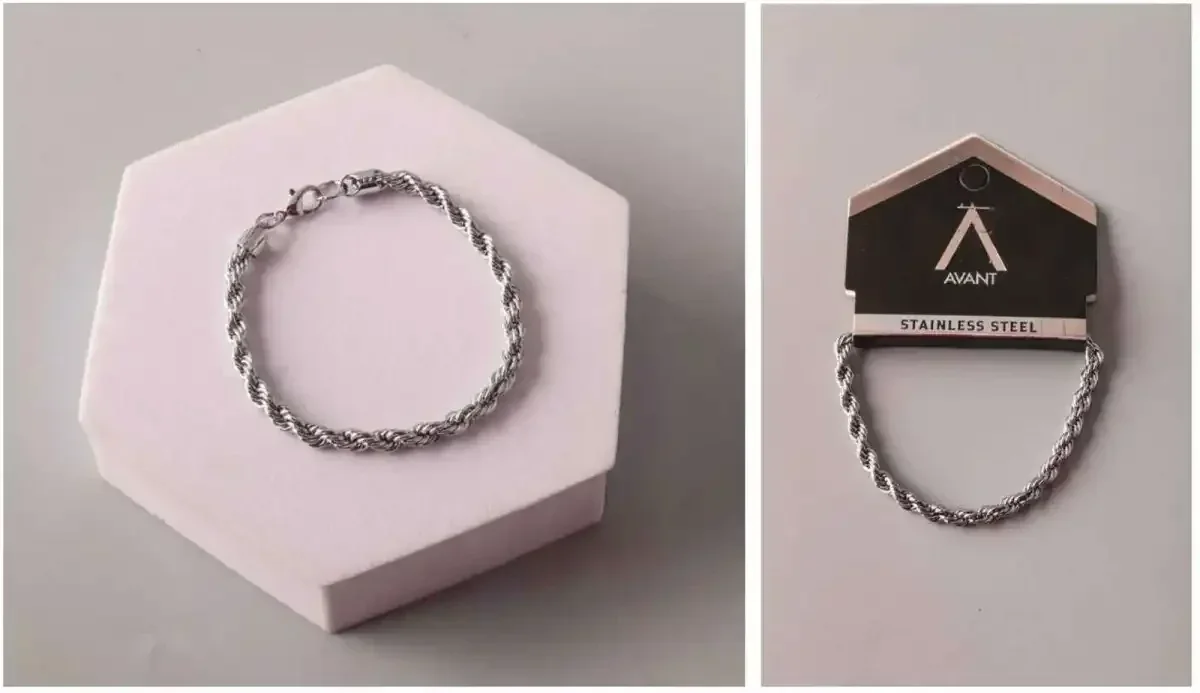 BRAZALETE STAINLESS STEEL SILVER  BLES0035