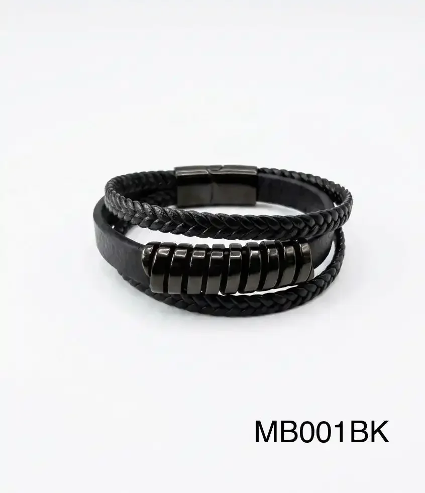 STAINLESS STEEL BRAZALETE MEN MB001 BLACK